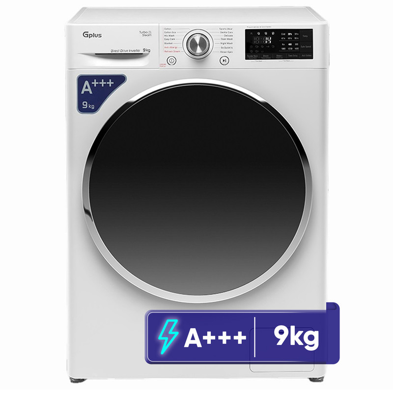 ماشین لباسشویی 9 کیلوگرم اتوماتیک جی پلاس مدل GWM-R99W.KTL