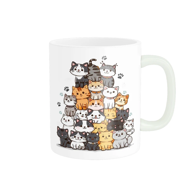 ماگ پادآفرین مدل فانتزی طرح گربه کیوت و بامزه کد p9931