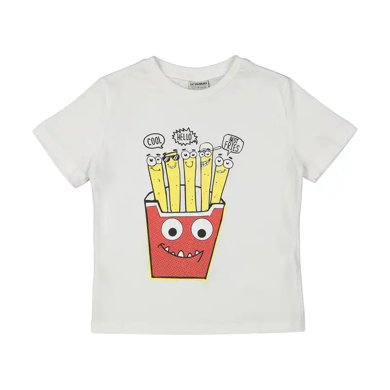 تی شرت پسرانه ال سی وایکیکی مدل 0SL956Z4-JYX-BRILLIANTWHITE