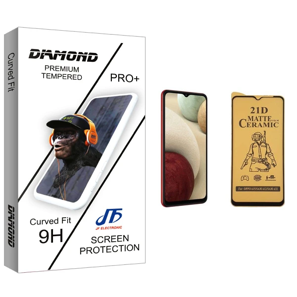 محافظ صفحه نمایش سرامیکی جی اف مدل Diamond glass مناسب برای گوشی موبایل سامسونگ Galaxy A12