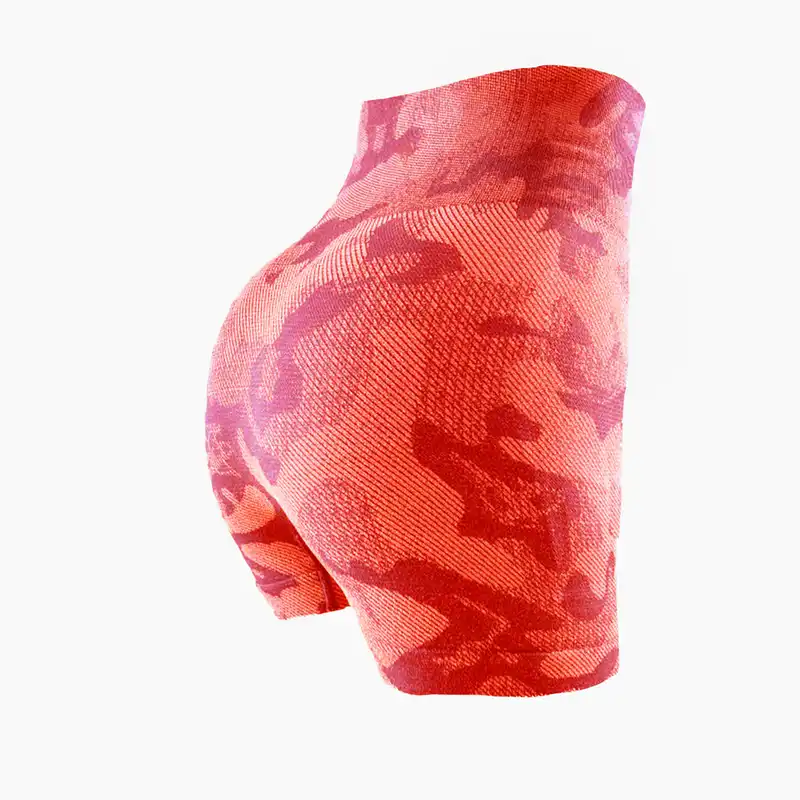 شلوارک ورزشی زنانه نویابی مدل چریکی  رنگ قرمز