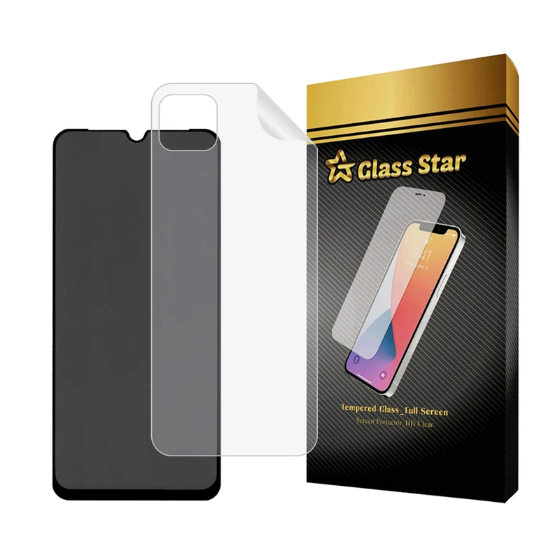 محافظ صفحه نمایش حریم شخصی گلس استار مدل FULLPRIVNANOS مناسب برای گوشی موبایل سامسونگ Galaxy A22 5G به همراه محافظ پشت گوشی