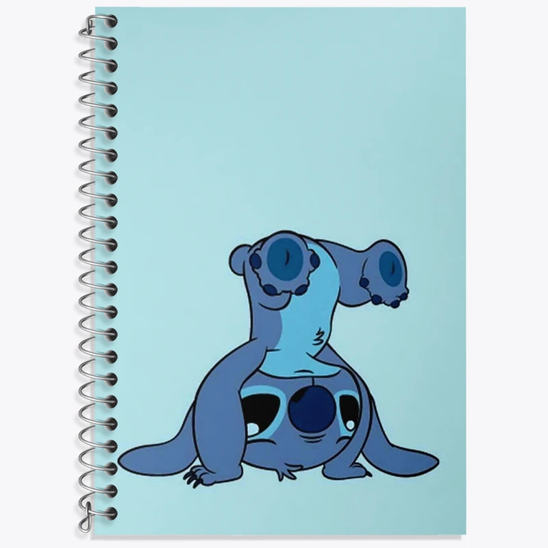 دفتر زبان 50 برگ خندالو مدل سه خط طرح استیچ (Stitch) کد N2953