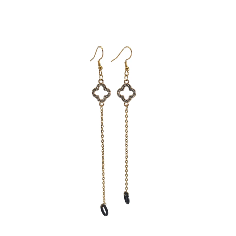 گوشواره زنانه مدل ونکلیف نگین دار نگهدارنده ایرپاد