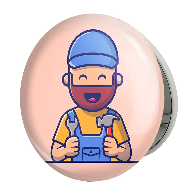 آینه جیبی خندالو طرح تعمیرکار مدل تاشو کد 29370