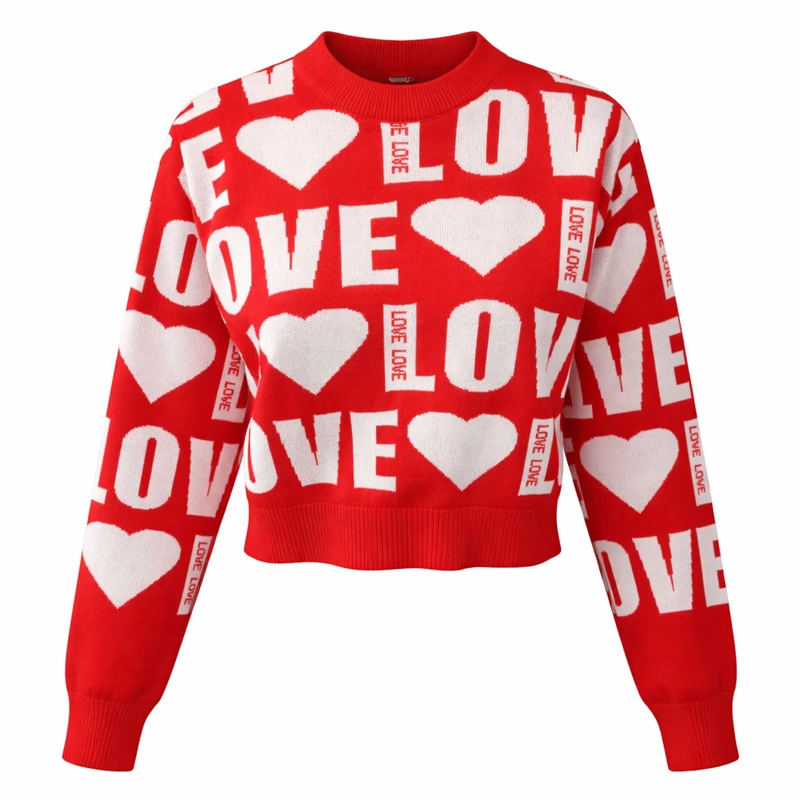 پلیور یقه گرد زنانه مدل فونت 096