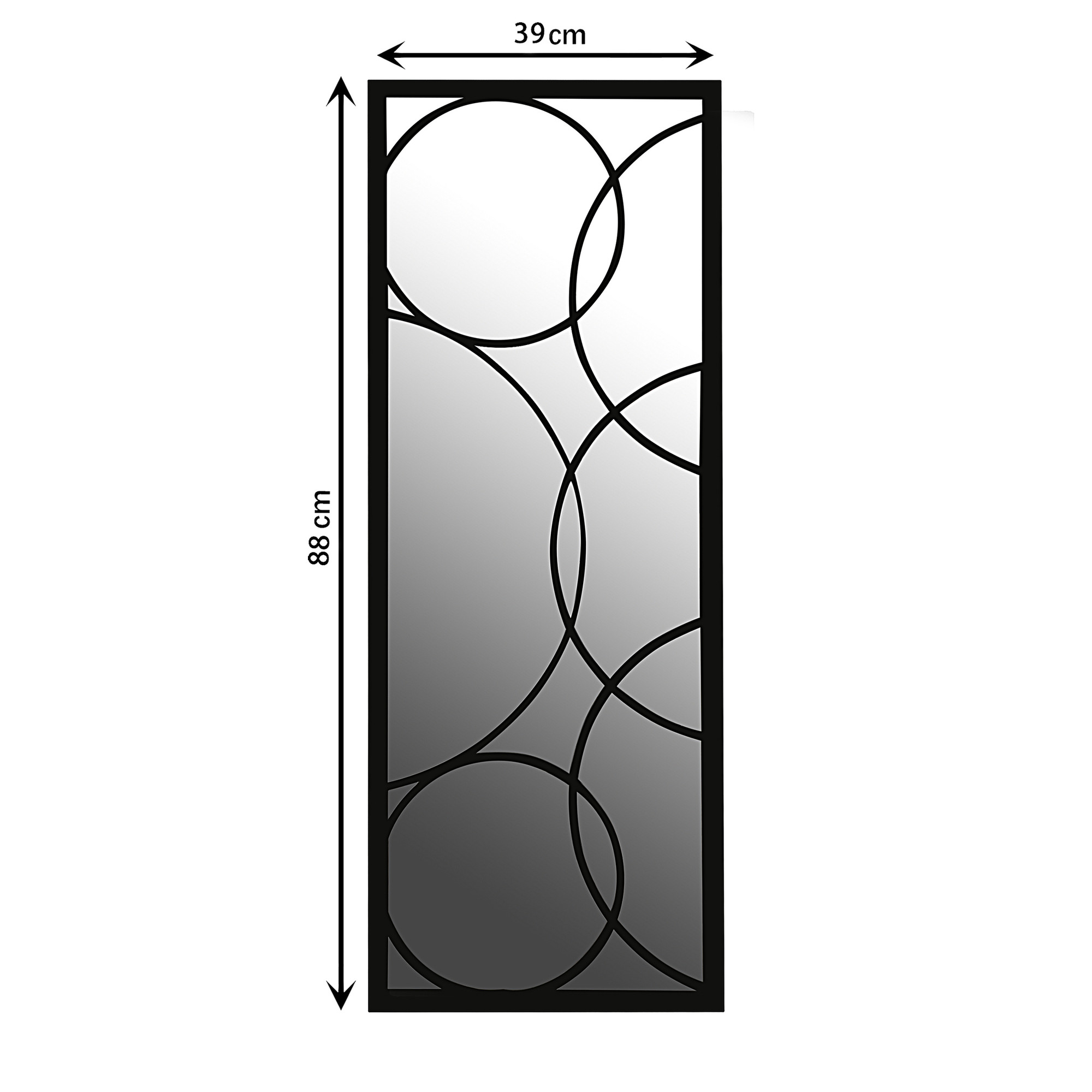 آینه سرویس بهداشتی الف مدل نیم قد کهکشان