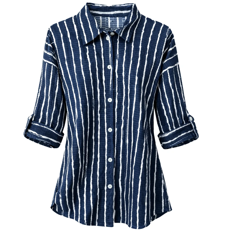 شومیز آستین سه ربع یقه برگردان زنانه مدل لوسیا کد 4