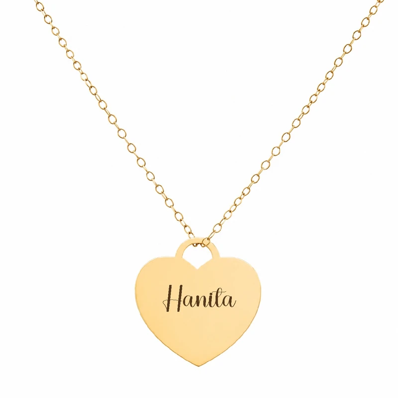 گردنبند طلا 18 عیار زنانه با زنجیر دیپلمات لیردا مدل اسم هانیتا 909090