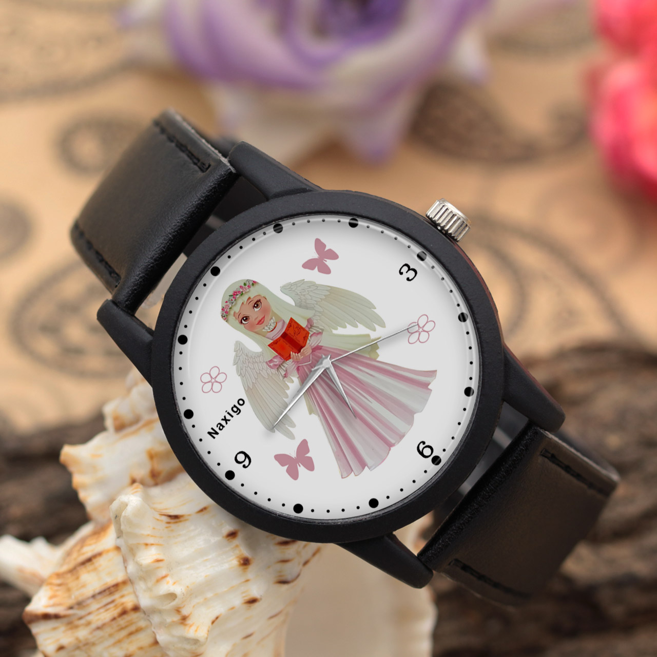 ساعت مچی عقربه ای ناکسیگو مدل جشن تکلیف کد LF12565