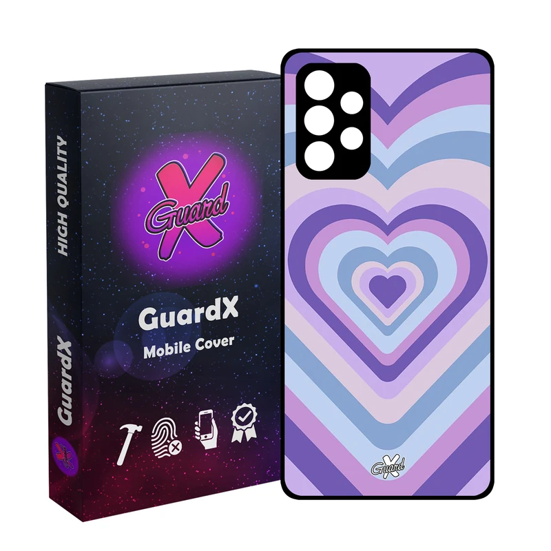 کاور گارد ایکس طرح قلب مدل Glass10534 مناسب برای گوشی موبایل سامسونگ Galaxy A73