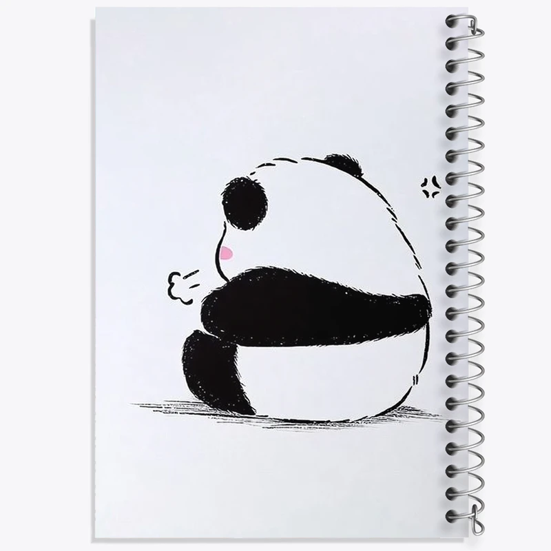 دفتر شطرنجی 50 برگ خندالو طرح پاندای کیوت کد N1951