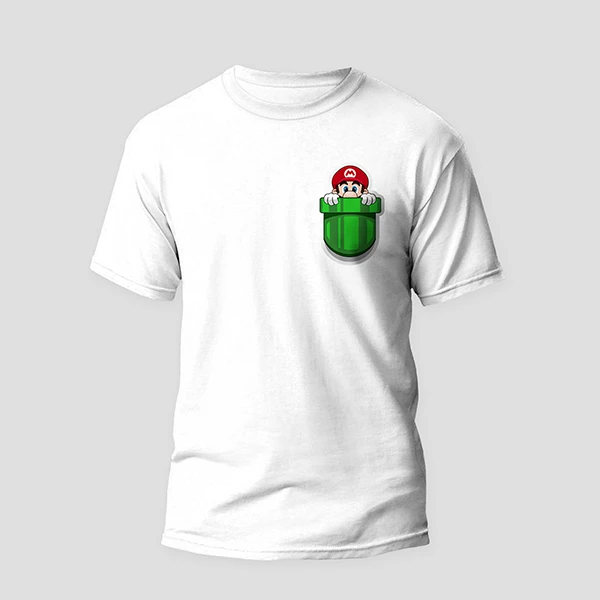 تی شرت آستین کوتاه مردانه مدل جیب قارچ خور mo034