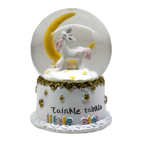 گوی موزیکال مدل یونی کورن و ماه طرح Little Star کد MPA4089