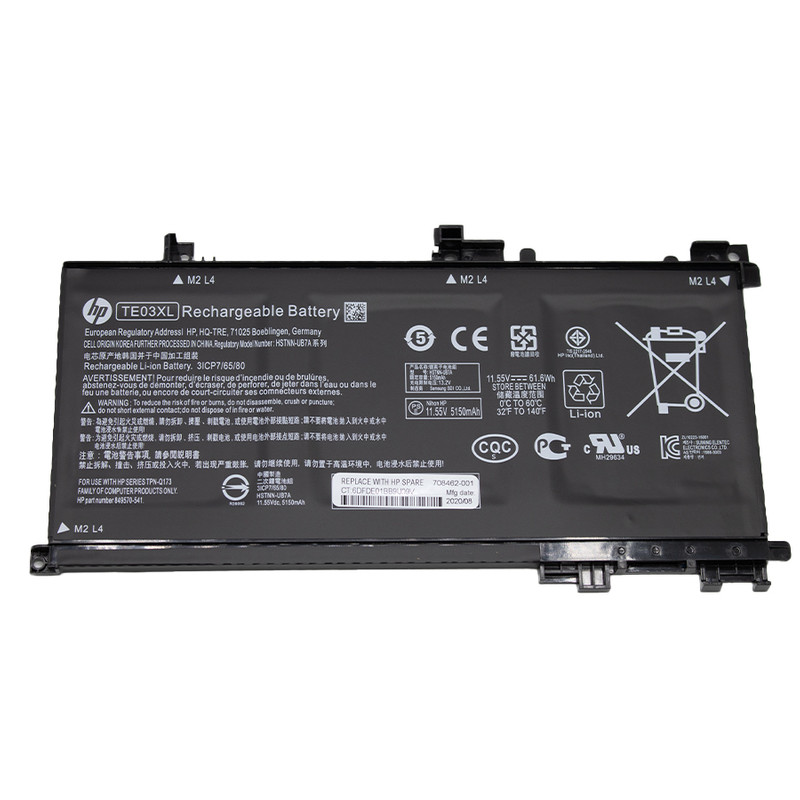 باتری لپ تاپ 6 سلولی اچ پی مدل te03xl مناسب برای لپ تاپ اچ پی Pavilion Omen 15-ax200