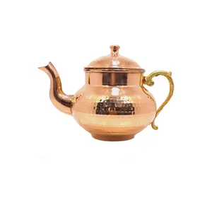 قوری مسی مدل دسته برنجی کد 1018