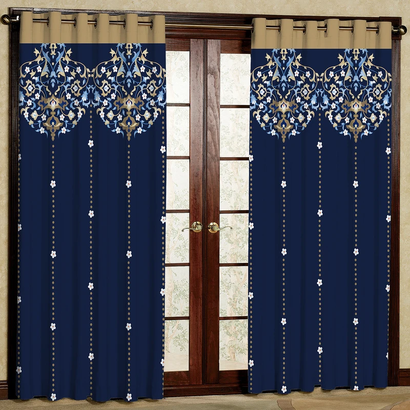 پرده مدل مخمل پانچی کد 1914T2 سایز 200x140 سانتی متر