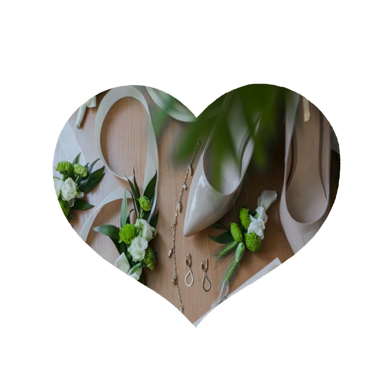 پادری مدل قلب طرح عروسی کد 8047 سایز 90x90 سانتی متر