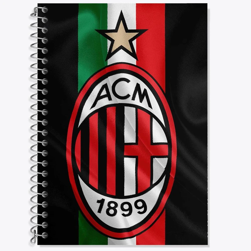 دفتر زبان 50 برگ خندالو مدل سه خط طرح باشگاه آث میلان کد 27220