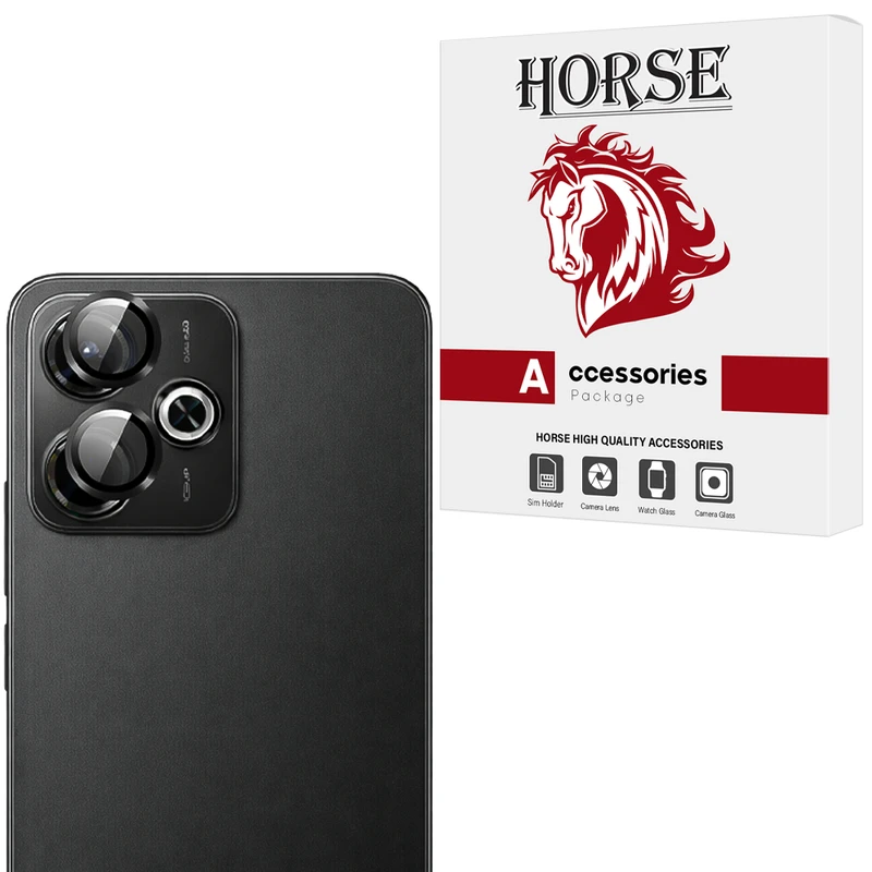 محافظ لنز دوربین شیشه‌ای هورس مدل RINH20 مناسب برای گوشی موبایل شیائومی Redmi 13x 4G