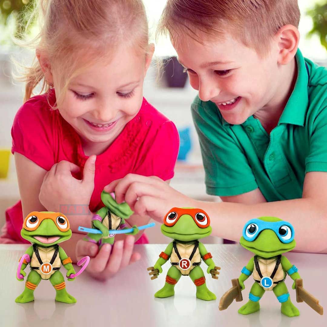 اکشن فیگور مدل لاکپشت های نینجا مجموعه 4 عددی - - 4