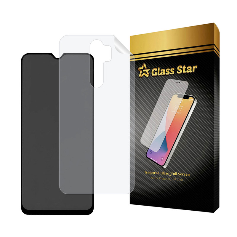 محافظ صفحه نمایش حریم شخصی گلس استار مدل FULLPRIVNANOS مناسب برای گوشی موبایل شیائومی Redmi Note 8 Pro به همراه محافظ پشت گوشی