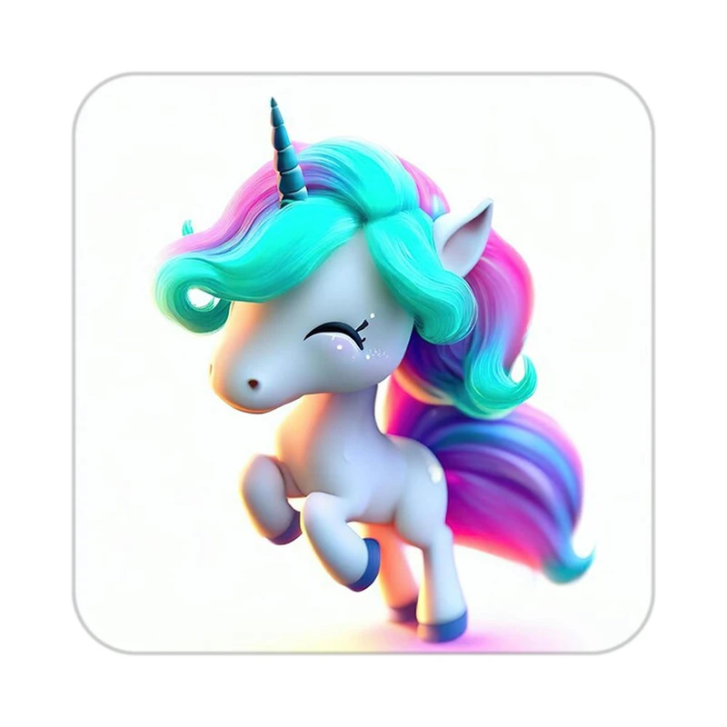 زیر لیوانی کاکتی طرح اسب تک شاخ و یونیکورن مدل mp33210