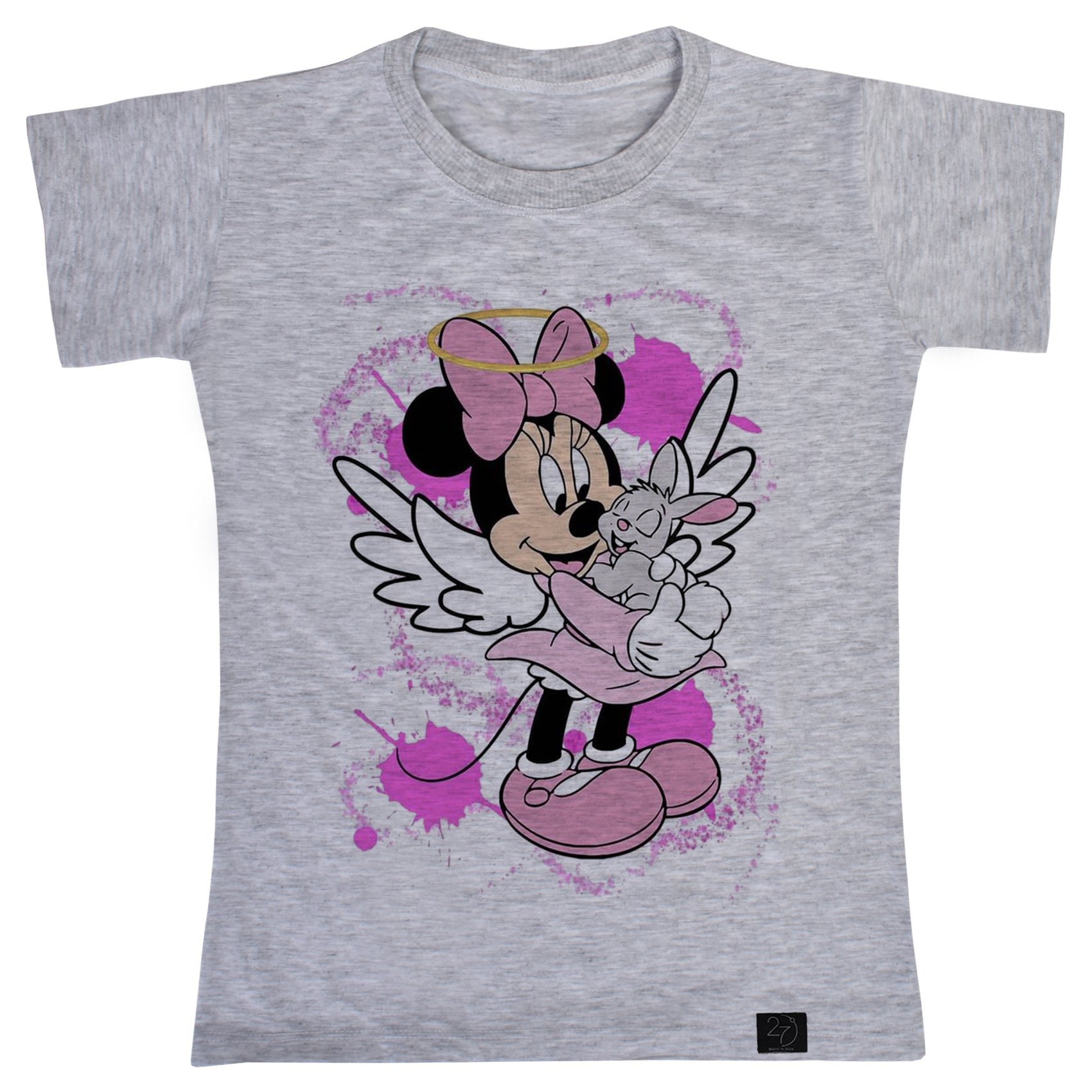 تی شرت آستین کوتاه دخترانه 27 مدل میکی موس کد WN1110