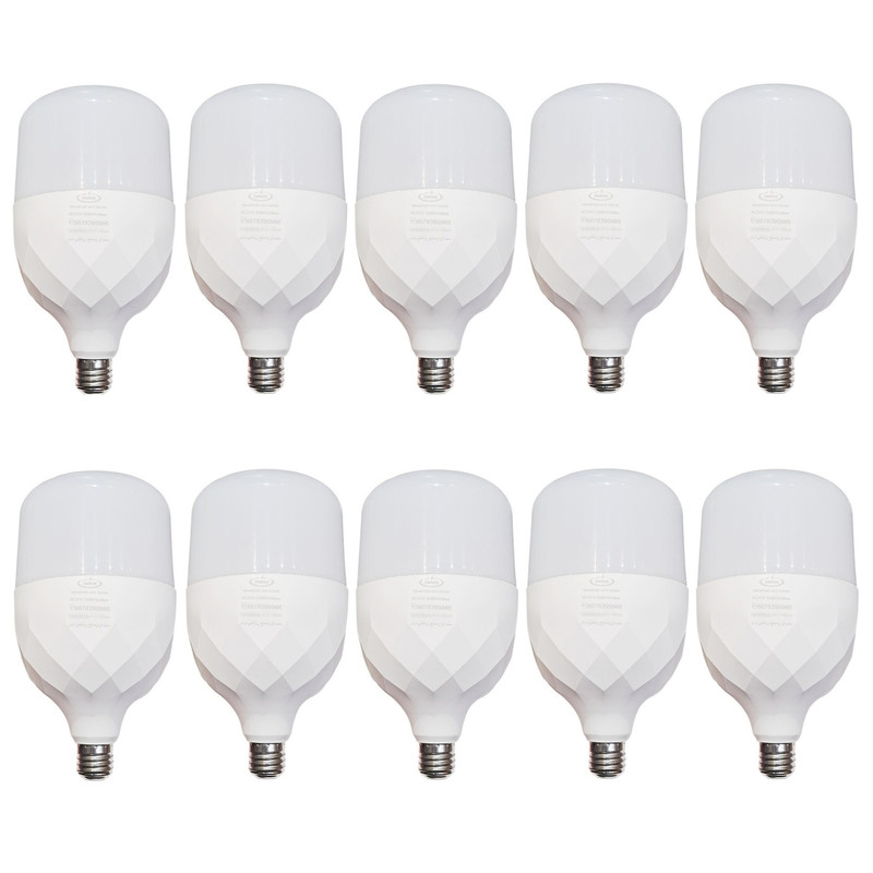 لامپ ال ای دی 40 وات دونور مدل استوانه پایه E27 مجموعه 10 عددی