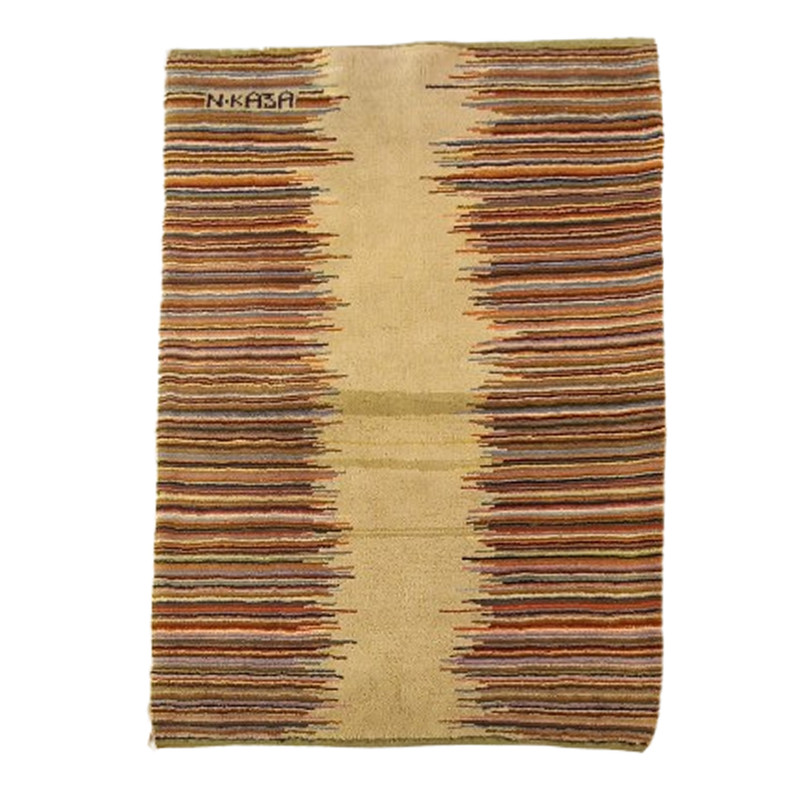 گبه فرش دستباف یک ونیم متری مدل بافت قشقای شیراز کد NKP.Z.N/53