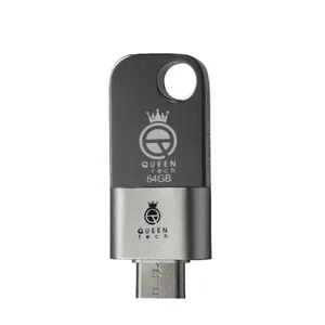 فلش مموری کوئین تک مدل CELL C-PLUS ظرفیت 64 گیگا بایت به همراه مبدل USB-C