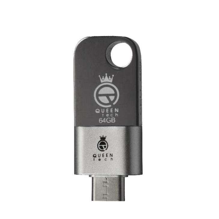فلش مموری کوئین تک مدل CELL C-PLUS ظرفیت 64 گیگا بایت به همراه مبدل USB-C