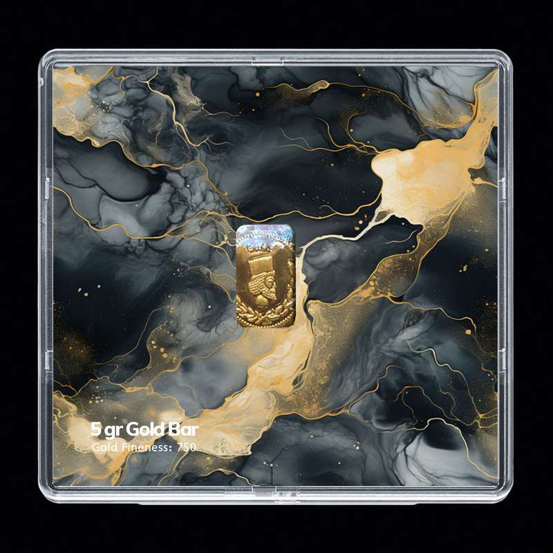 شمش طلا 18 عیار مدوپد مدل SG10106