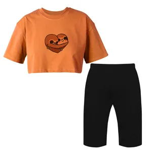 ست نیم تنه و شلوارک زنانه مدل بغل کد Da 594N