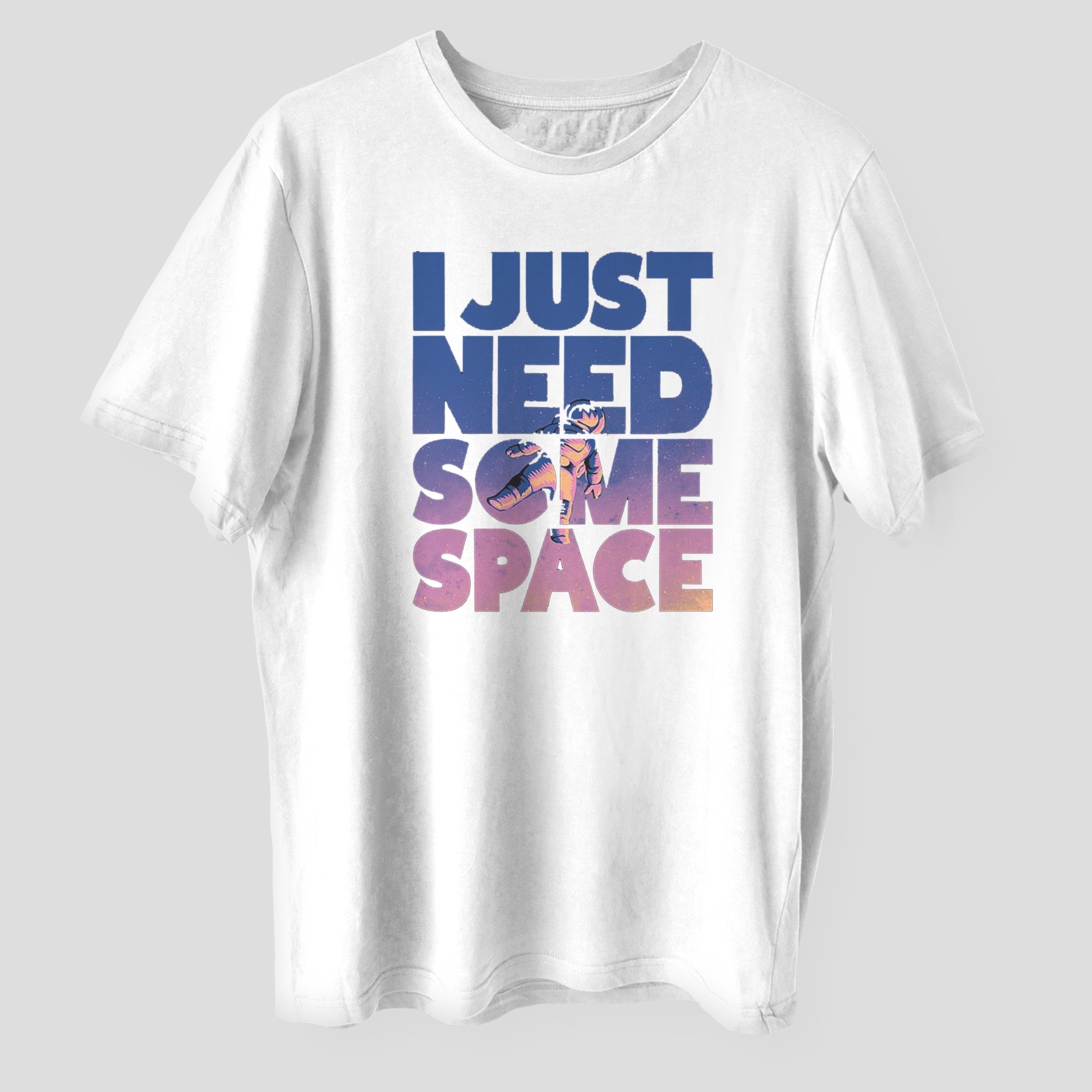 تی شرت آستین کوتاه مردانه مدل فضانورد من کمی به فضا نیاز دارم کد z092