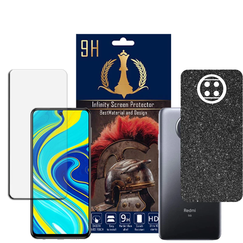  برچسب پوششی اینفینیتی مدل PRO MAX مناسب برای گوشی موبایل شیائومی REDMI NOTE 9T به همراه محافظ صفحه نمایش