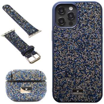 کاور مدل Swa مناسب برای گوشی موبایل اپل IPhone 12 Pro Max به همراه کیس ایرپاد پرو و بند اپل واچ 38/40 میلی متری
