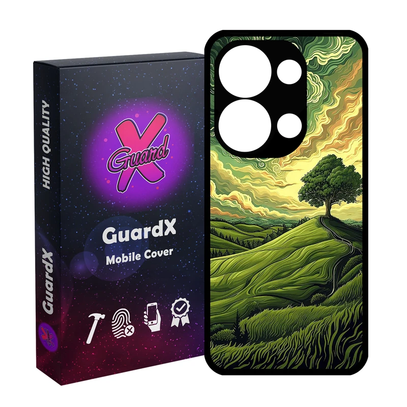کاور گارد ایکس طرح دشت سبز مدل  Glass10790 مناسب برای گوشی موبایل شیائومی Redmi Note 13 Pro 4G / Poco M6 Pro 4G