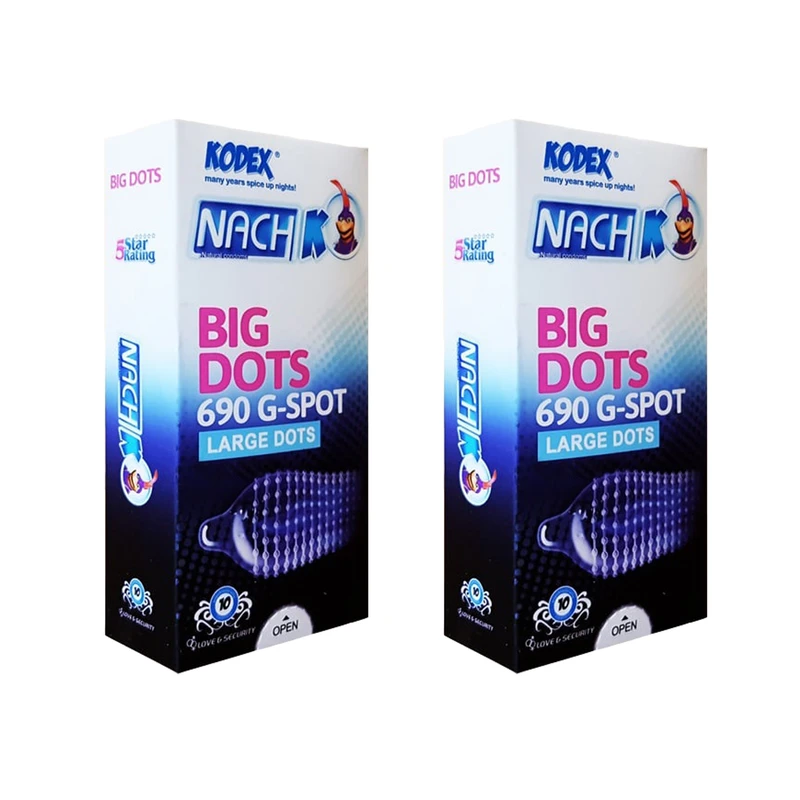 کاندوم ناچ کدکس مدل BIG DOTS مجموعه 2 عددی