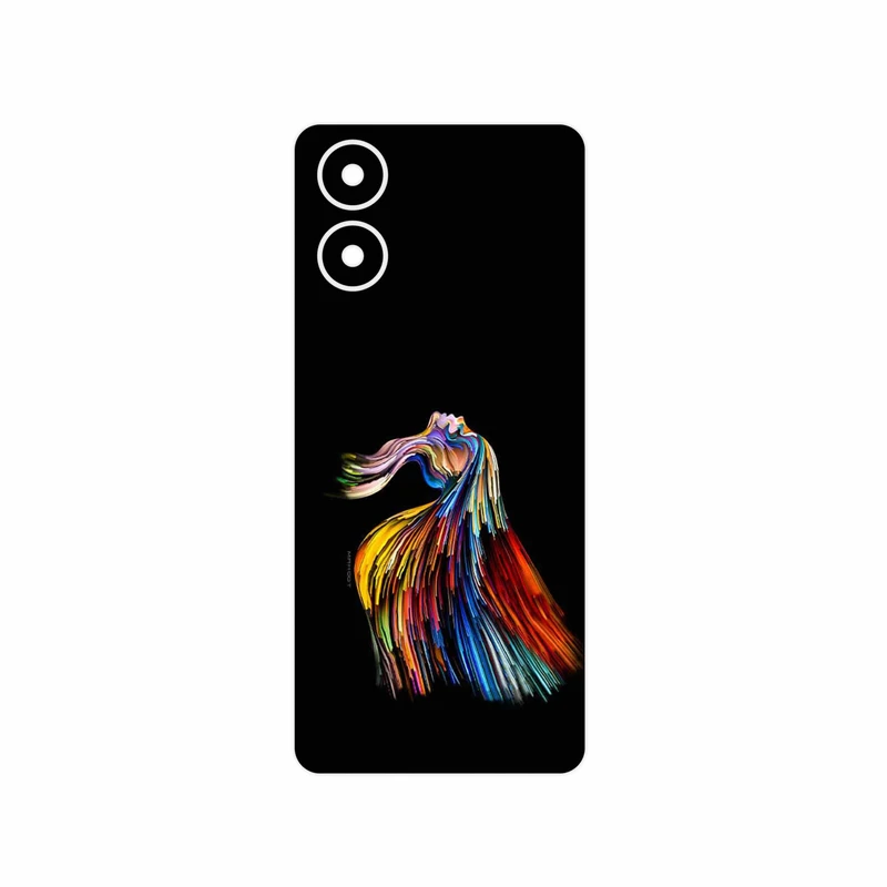 برچسب پوششی ماهوت مدل Rainbow Hair Digital Art مناسب برای گوشی موبایل موتورولا Moto G04s