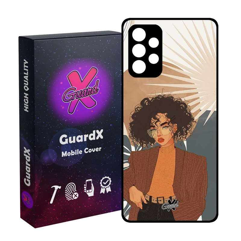کاور گارد ایکس طرح Girl مدل Glass10369 مناسب برای گوشی موبایل سامسونگ Galaxy A52