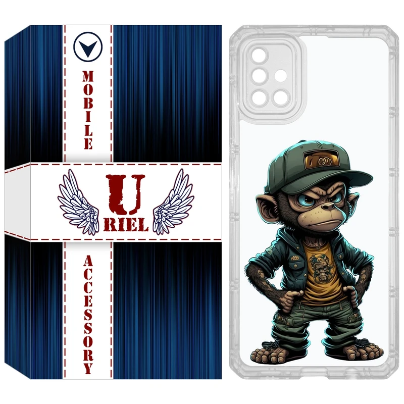 کاور یوریل مدل Clear کد 37 طرح Monkey مناسب برای گوشی موبایل سامسونگ Galaxy A51