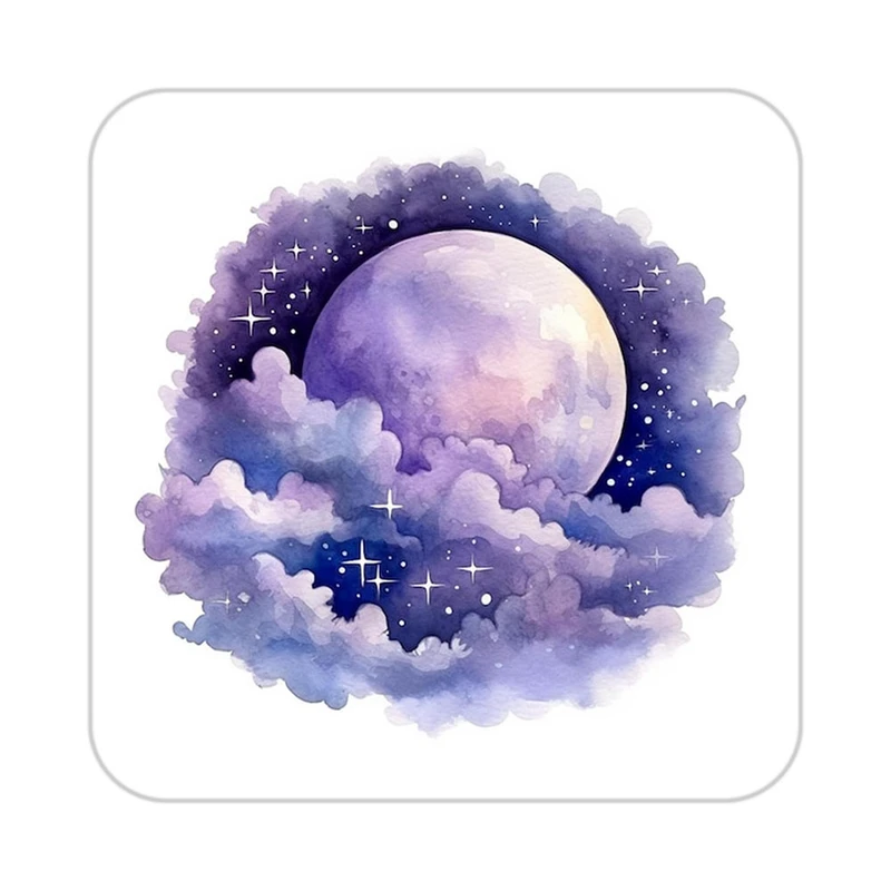 زیر لیوانی کاکتی طرح ماه و ستاره مدل mp53456