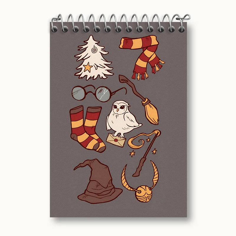 دفتر یادداشت 50 برگ خندالو طرح هری پاتر (Harry Potter) کد N4887