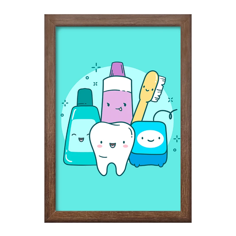 تابلو خندالو طرح دندان و دندان پزشکی کودکانه کد 36737