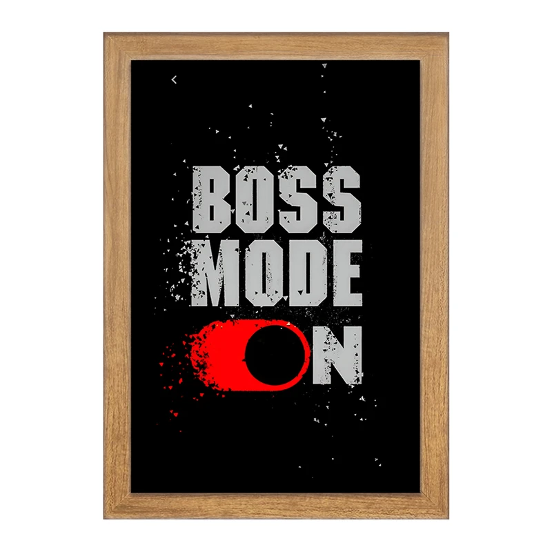 تابلو خندالو مدل Boss Mode On کد F4084