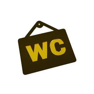 تابلو راهنما طرح مستطیل مدل wc
