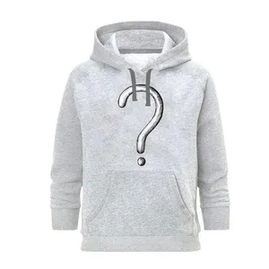 هودی زنانه مدل علامت سوال کد SH54 رنگ طوسی