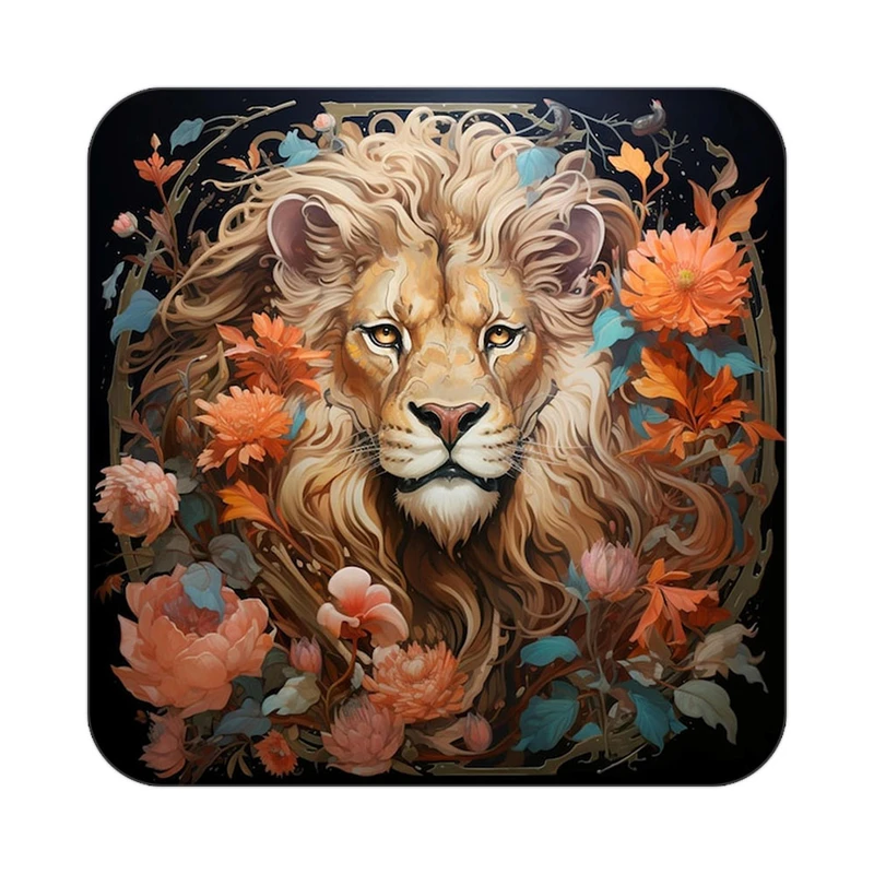 زیر لیوانی کاکتی طرح شیر مدل mp23943