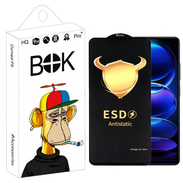 محافظ صفحه نمایش بوک مدل Biva Antistatic Pro مناسب برای گوشی موبایل شیائومی Redmi Note 12 Pro / 12 Pro Plus